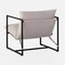 Fabric Foam Metal Square Accent Arm Chair with Removable Cushions